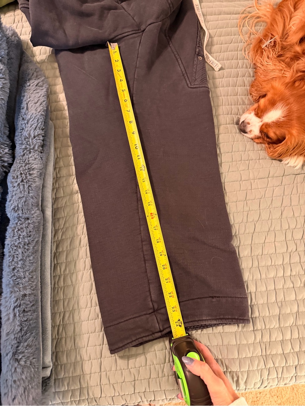 We The Free Jet Set Knit Pull-On Black Drawstring Pants with White Logo Ties - Picture 13 of 13